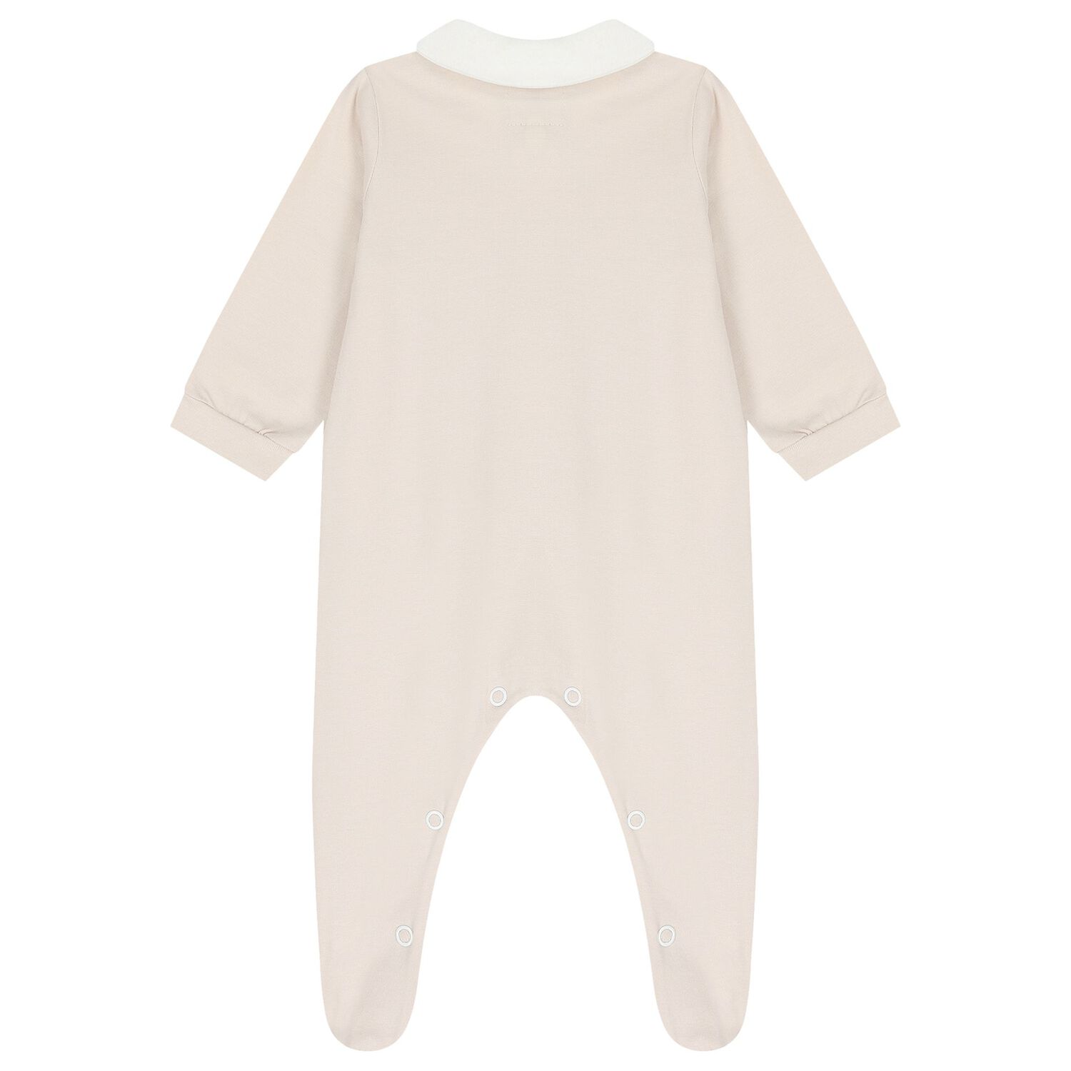 Beige Embroidered Teddy Bear Babygrow, 1, hi-res image number null