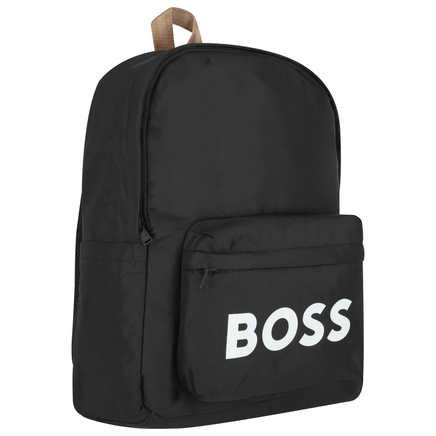 Boys Black Logo Backpack, 1, hi-res