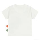 Younger Boys White & Orange Shorts Set, 1, hi-res