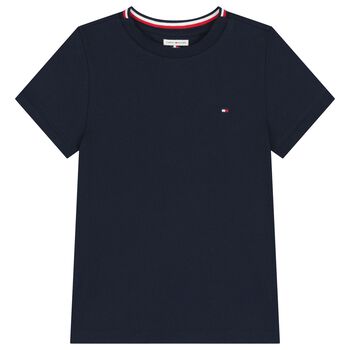 Boys Navy Blue Logo T-Shirt