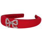 Girls Red Padded Headband, 2, hi-res