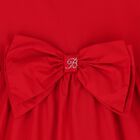 Girls Red Logo Bow Dress, 1, hi-res
