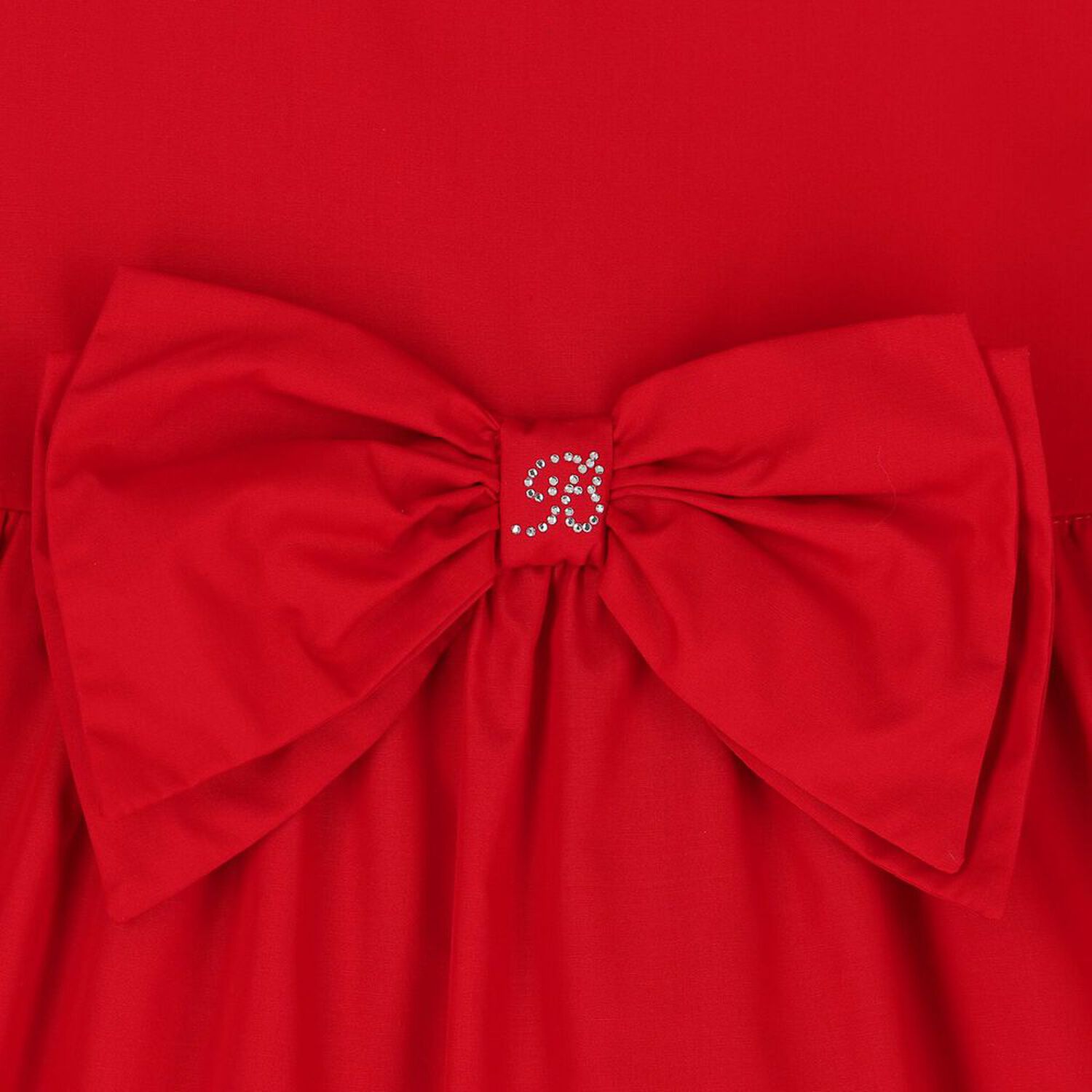Girls Red Logo Bow Dress, 1, hi-res