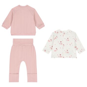 Baby Girls Pink & White Balloon Tracksuit ( 3 Piece )