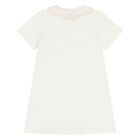 Younger Girls Ivory Logo Dress, 2, hi-res