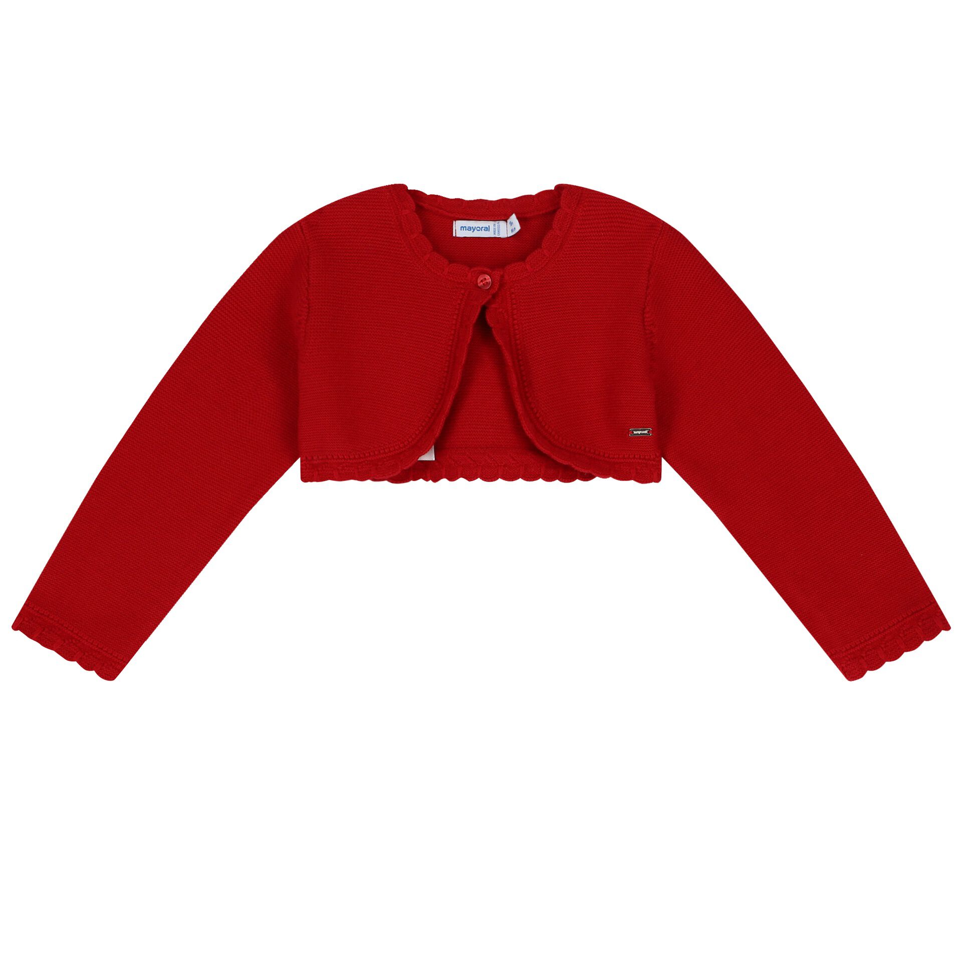 Mayoral Younger Girls Red Bolero Cardigan Junior Couture