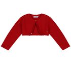 Younger Girls Red Bolero Cardigan, 2, hi-res