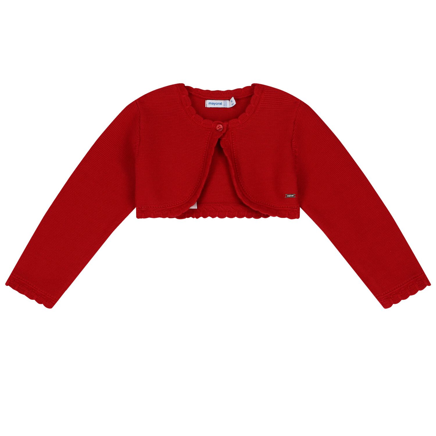 Younger Girls Red Bolero Cardigan, 2, hi-res image number null
