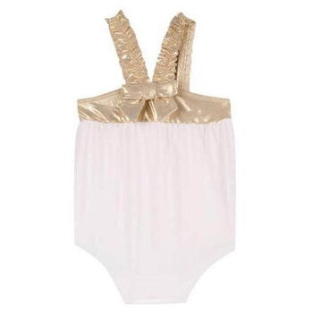 Girls Pink & Gold Swimsuit