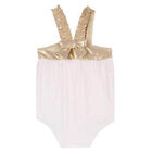Girls Pink & Gold Swimsuit, 1, hi-res