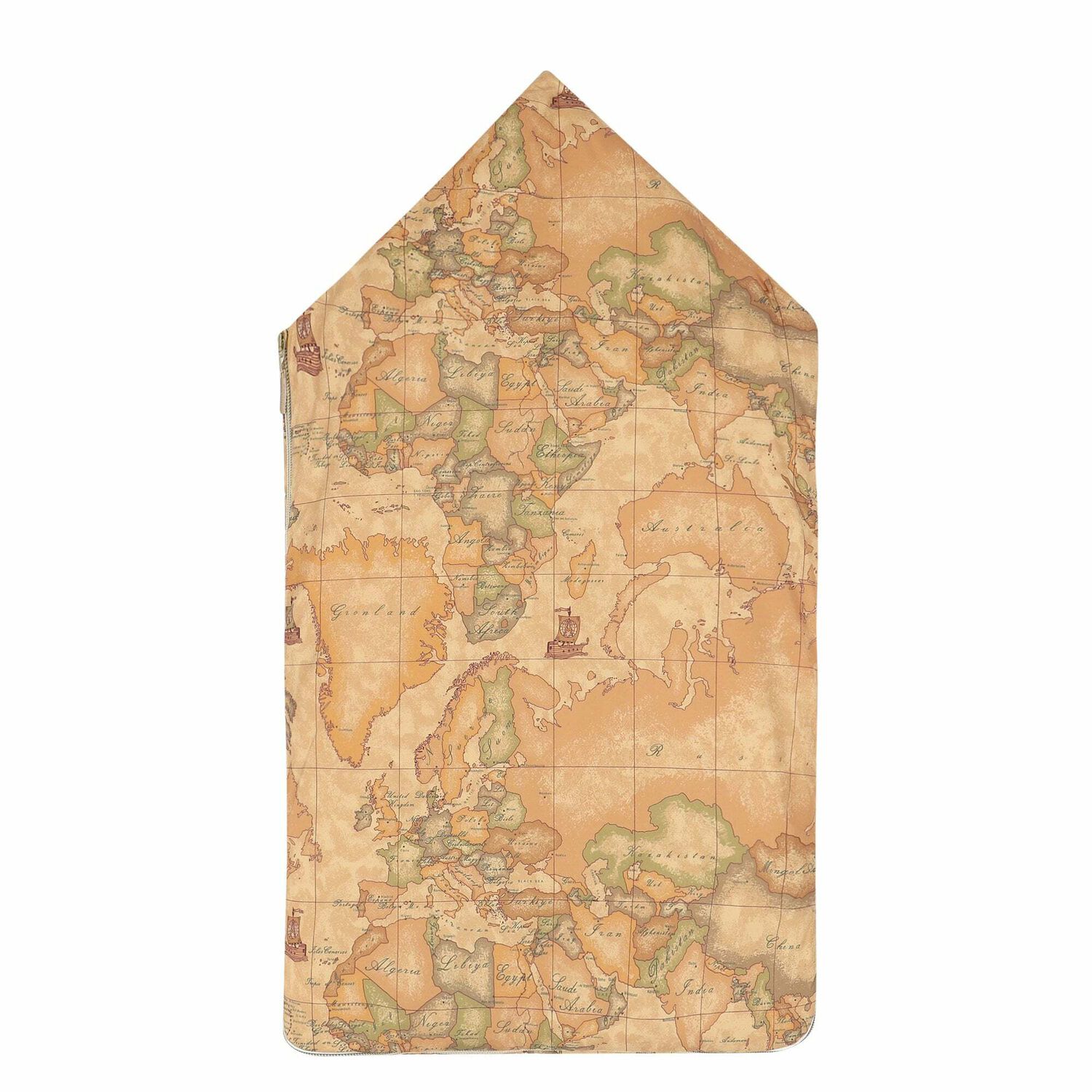 Beige Geo Map Baby Nest, 1, hi-res