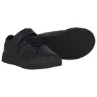 Boys Black Logo Trainers, 1, hi-res