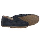 Boys Navy Blue Moccasins, 1, hi-res