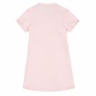 Younger Girls Pink & White Logo Dress, 1, hi-res