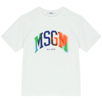 Boys White Varsity Logo T-Shirt