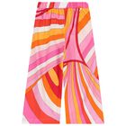 Girls Pink & Orange Onde Trousers, 1, hi-res