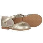 Younger Girls Gold Logo Shoes, 1, hi-res