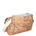 Beige & White Geo Map Baby Changing Bag, 1, hi-res