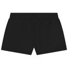 شورت بنات بالشعار باللون الاسود , 2, hi-res