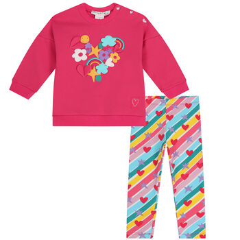 Girls Pink Leggings Set
