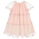 Girls Pink Star & Layered Tulle Dress, 1, hi-res