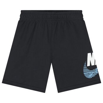 Boys Navy Blue Logo Shorts