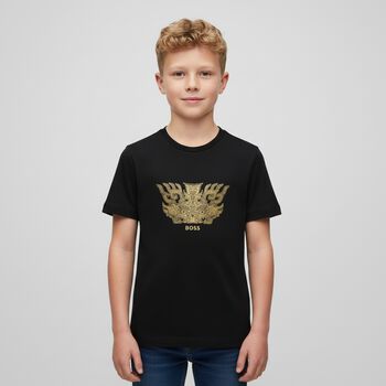 Boys Black Dragon Logo T-Shirt, 1 Boys Black Dragon Logo T-Shirt