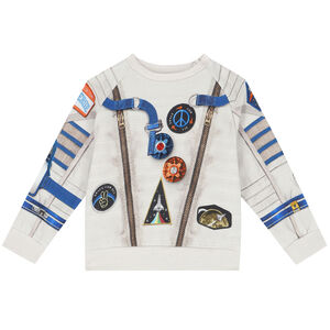 Younger Boys Grey Astronaut Sweatshirt