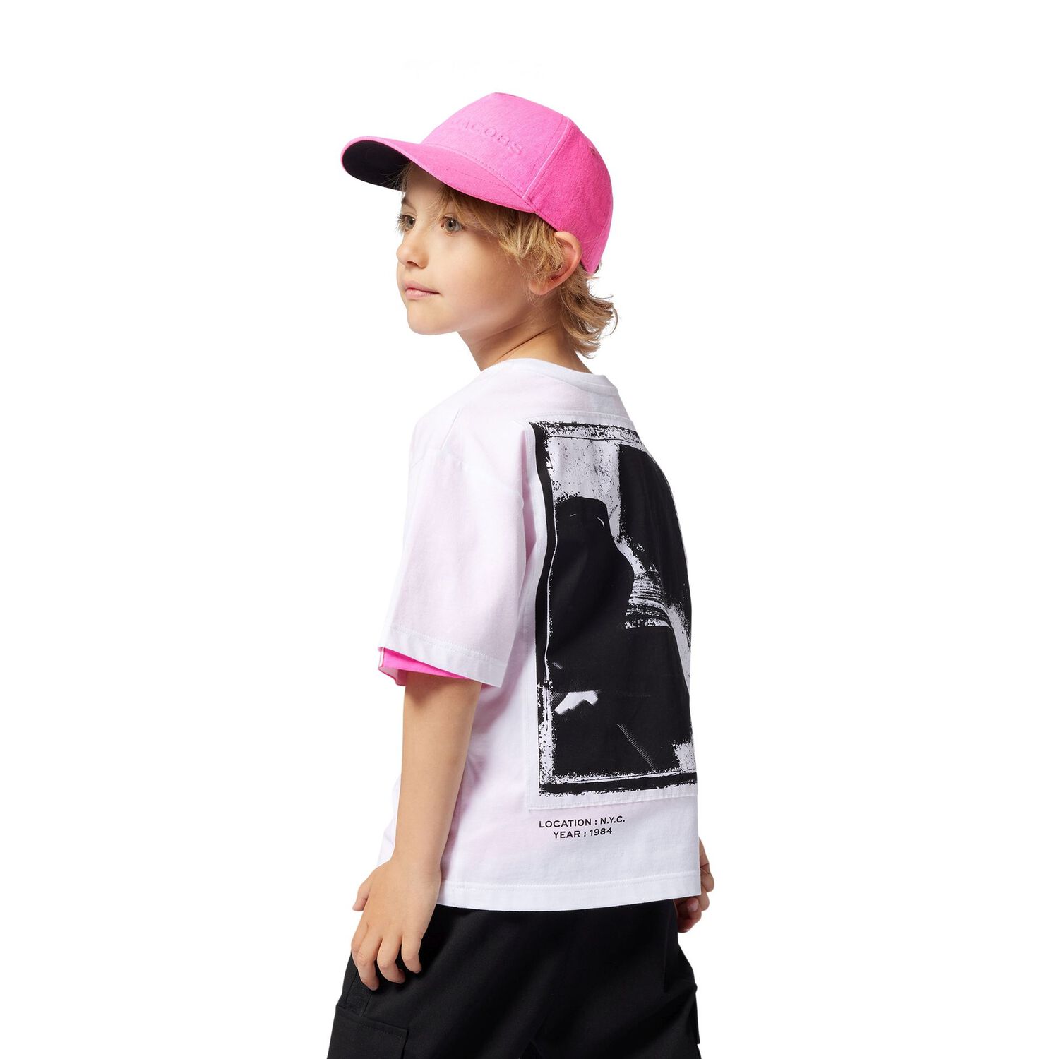 Boys White Logo T-Shirt, 1, hi-res