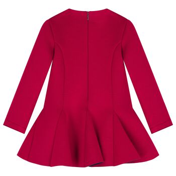 Girls Red Logo Scuba Dress