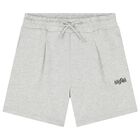 Boys Grey Logo Shorts, 1, hi-res