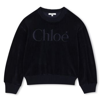 Girls Navy Blue Logo Sweatshirt