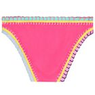 Girls Pink Embroidered Bikini, 1, hi-res
