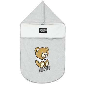 Grey Teddy Bear Logo Baby Nest