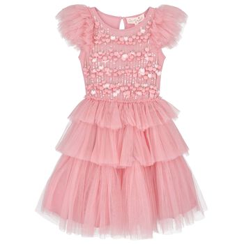 Girls Pink Embellished Tutu Dress