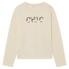 Girls Beige Long Sleeve Top, 2, hi-res