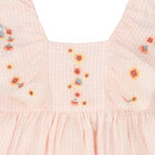 Girls Pink Gingham Dress, 1, hi-res