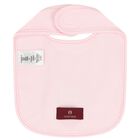 Baby Girls Pink & Gold Logo Bib, 2, hi-res