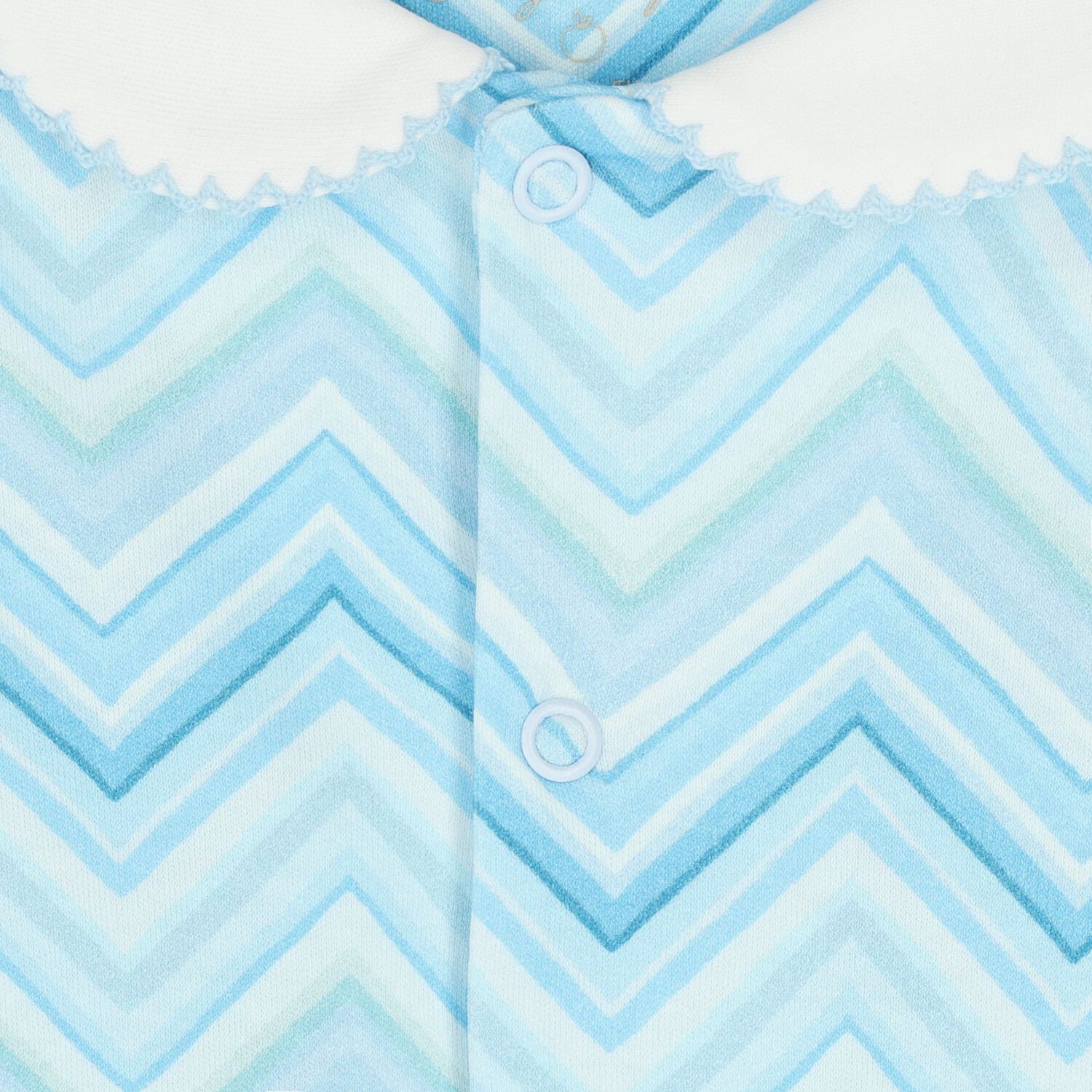Baby Boys Blue Zig Zag Babygrow , 6, hi-res