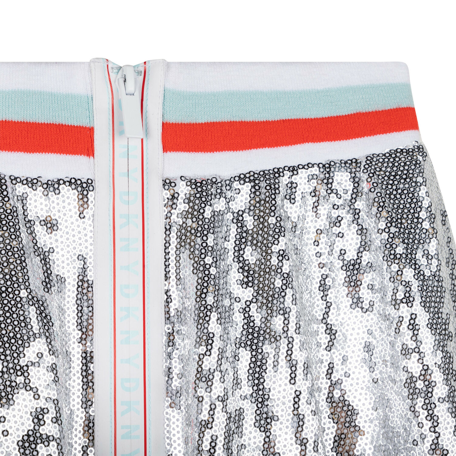 Girls Silver Sequin Skirt, 1, hi-res