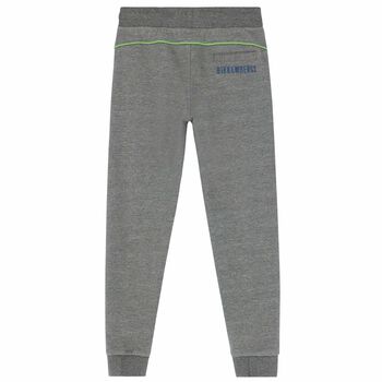 Boys Grey Logo Joggers