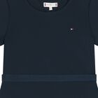 Girls Navy Blue Logo Dress, 1, hi-res