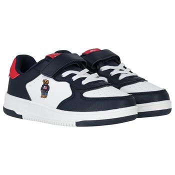 Boys White Logo Trainers