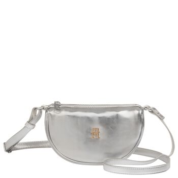 Girls Silver Logo Crossbody Bag