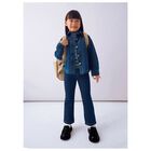 Girls Blue Denim Leggings, 1, hi-res