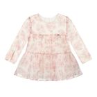 Baby Girls Pink Floral Tulle Dress, 1, hi-res