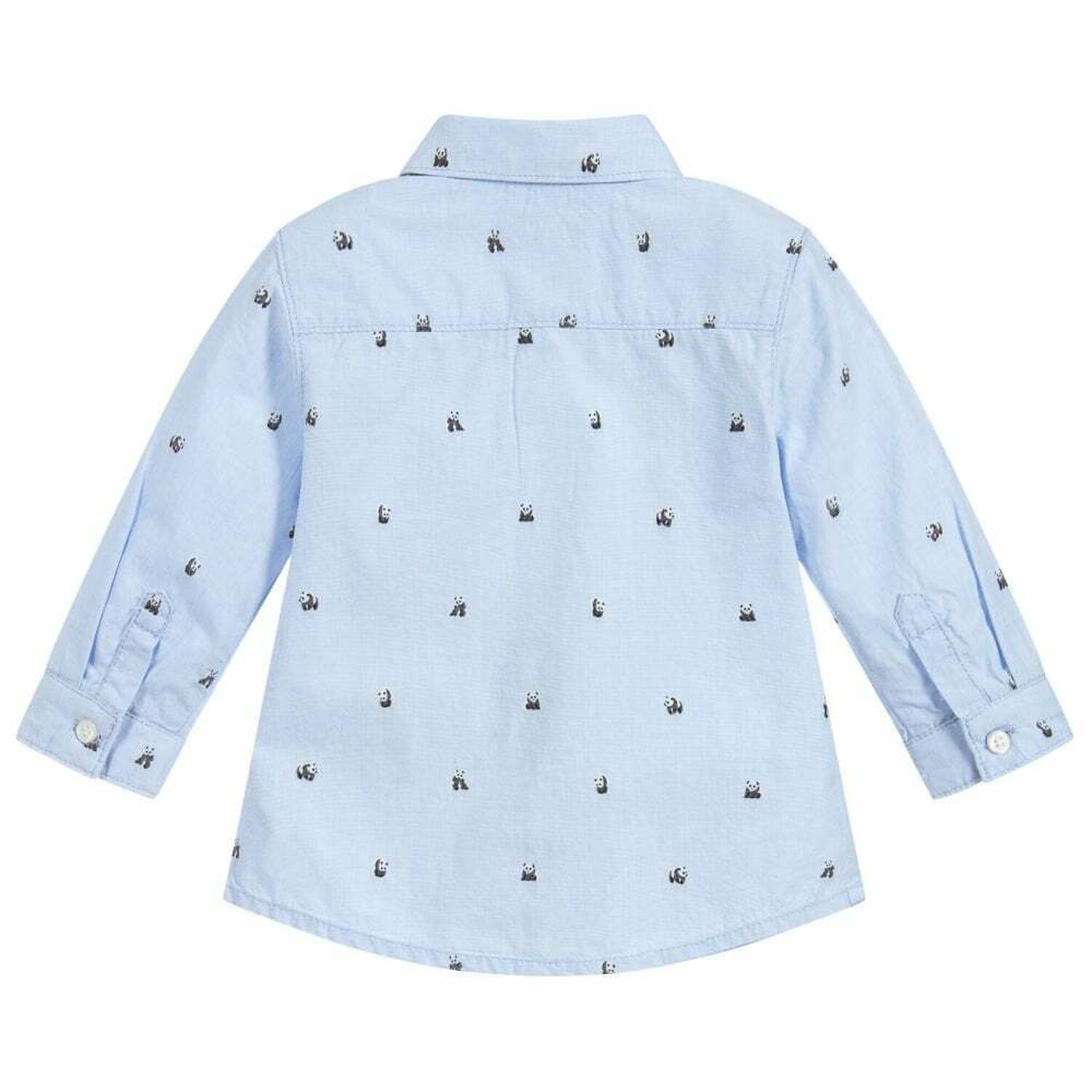 Younger Boys Blue Printed Shirt, 1, hi-res image number null