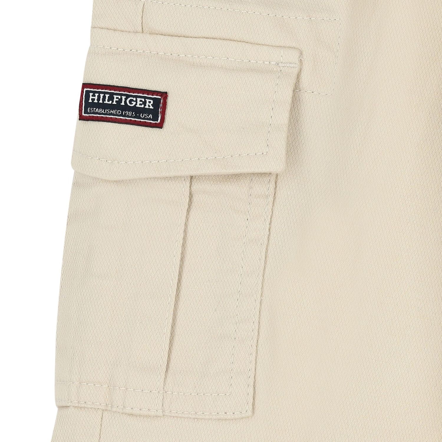 Boys Beige Logo Trousers, 1, hi-res