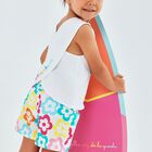 طقم شورت باللون الابيض مزين بالزهور للبنات, 1, hi-res