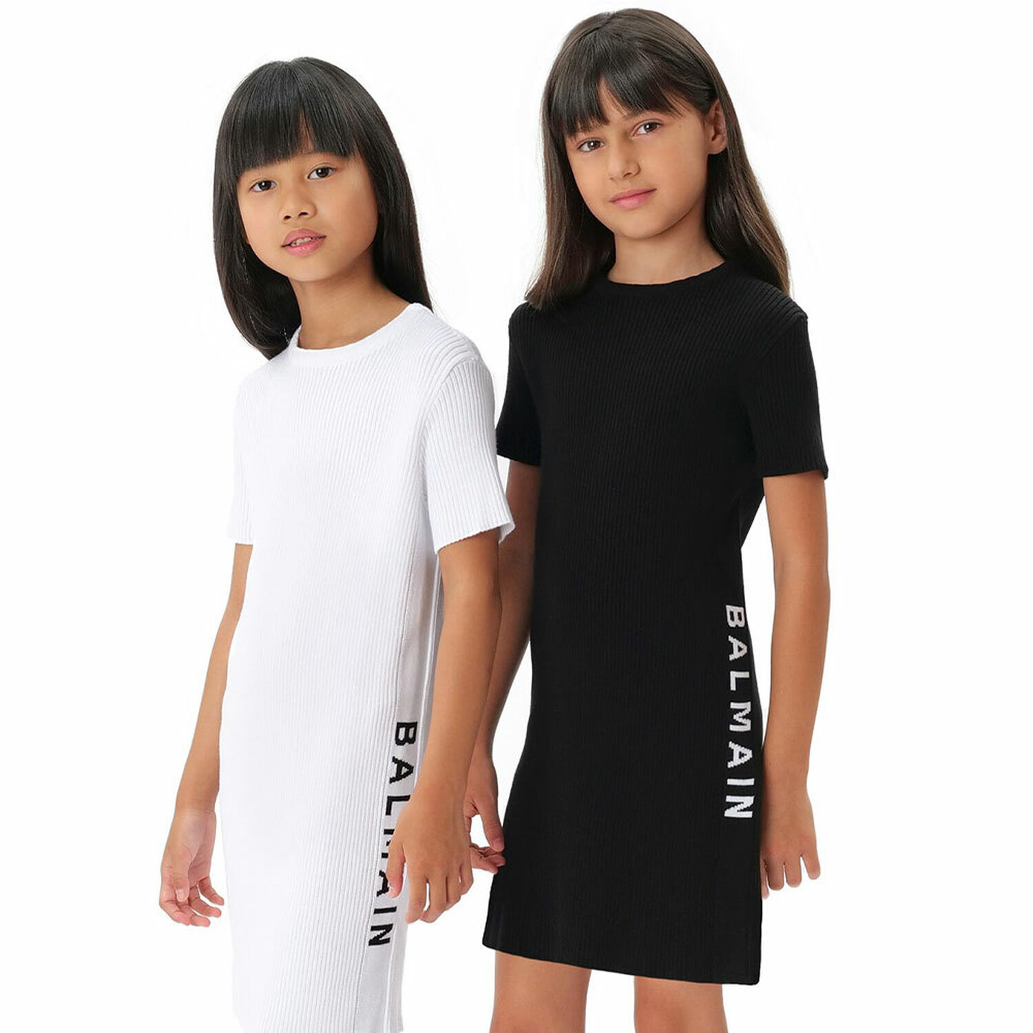Girls Black Logo Dress, 1, hi-res image number null